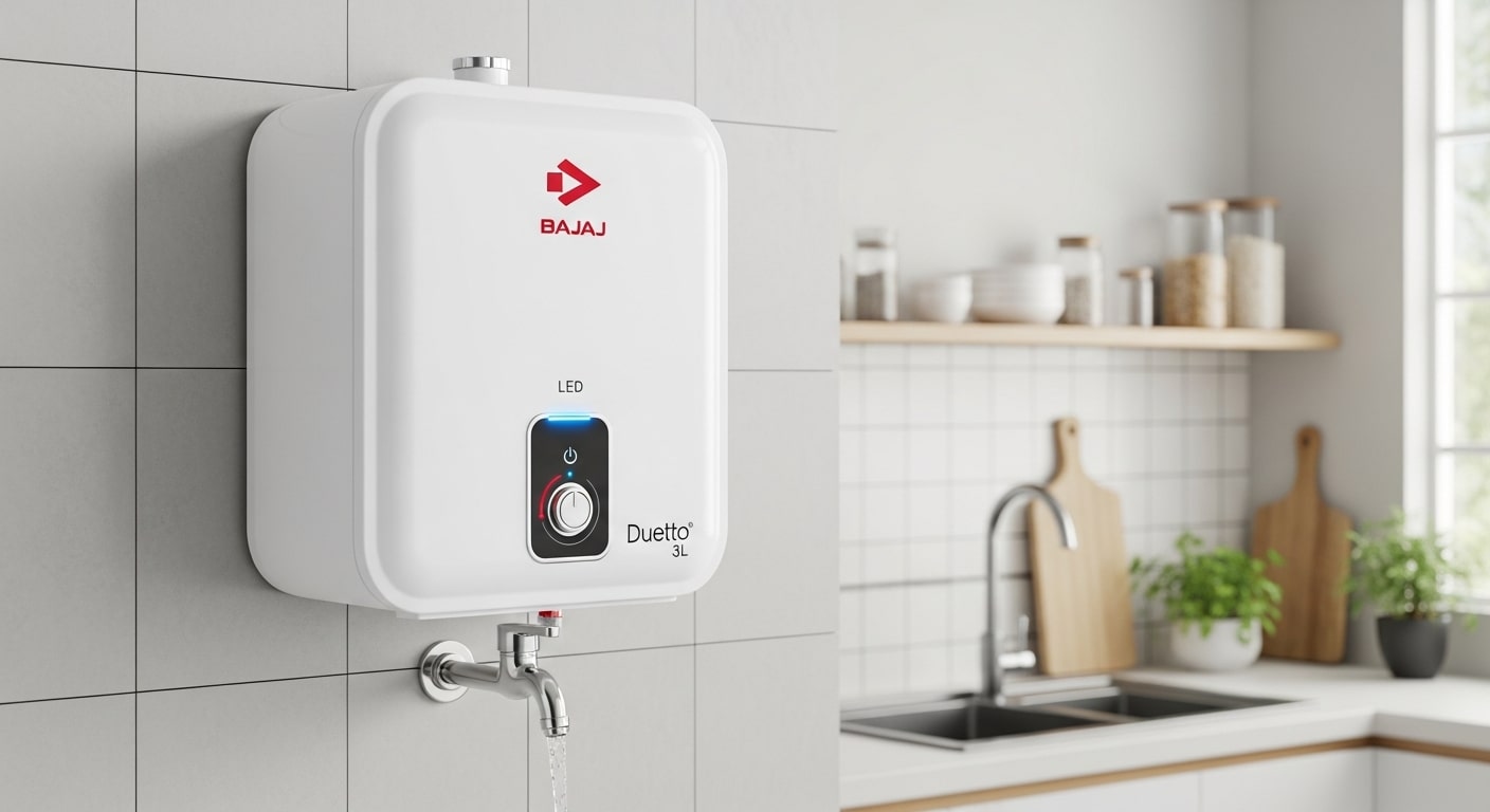 Bajaj Majesty Duetto 3L instant water heater geyser